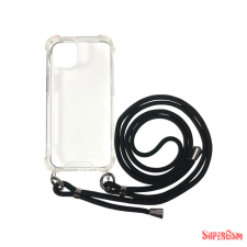 CELLECT Sam S23 Plus TPU+PC Átlát.tok,Fekete zsinórral tok és táska