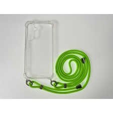 CELLECT Sam S24 Ultra TPU+PC Átlát.tok,Neonzöld zsinórral tok és táska