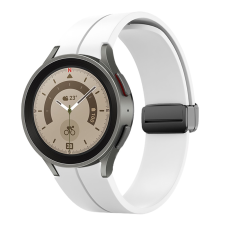 CELLECT Samsung Watch 4/5 mágneses szil óraszíj,20mm,Fehér (CEL-STRAPWATCH4MA-W) - Szíj okosóra kellék