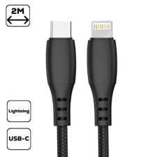 CELLECT USB-C apa - Lightning apa Adat és töltő kábel - Fekete (2m) kábel és adapter