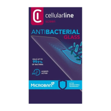 CELLULARLINE ANTIBIOM képernyővédő üveg (antibakteriális, ultravékony, 9H) FEKETE mobiltelefon kellék