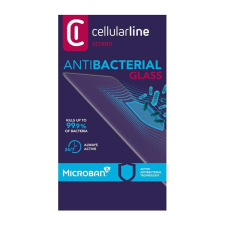CELLULARLINE ANTIBIOM képernyővédő üveg (antibakteriális, ultravékony, 9H) FEKETE [Apple iPhone SE 3 (2022)] (TEMPMICRIPH747) mobiltelefon kellék