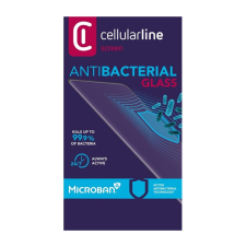 CELLULARLINE antibiom képernyővédő üveg (antibakteriális, ultravékony, 9h) fekete tempmicrcagala41k mobiltelefon kellék