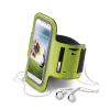 CELLULARLINE ARMBAND tok álló (univerzális, karpánt, elasztikus, kulcstartó, vonal minta, 4" méret, SPORT) ZÖLD Samsung GT-I7110 Pilot, Motorola ZN5, LG GX300, Myphone Halo Mini, Alcatel 2