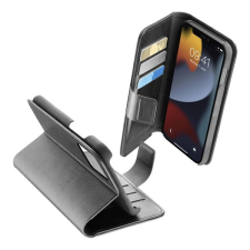 CELLULARLINE BOOK AGENDA tok álló, bőr hatású (FLIP, oldalra nyíló, asztali tartó funkció, RFID védelem) FEKETE [Apple iPhone 13 Pro Max] (BOOKAG2IPH13PRMK) tok és táska