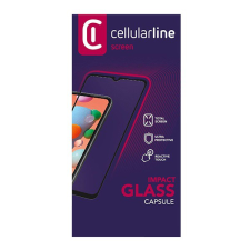 CELLULARLINE IMPACT GLASS CAPSULE képernyővédő üveg (2.5D full cover, íves, karcálló, ultravékony, 0.2 mm, 9H) FEKETE [Samsung Galaxy A30s (SM-A307F)] (TEMPGCABGALA30SK) mobiltelefon kellék