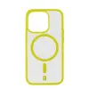 CELLULARLINE Pop Mag Back Cover with Magsafe Support for Apple iPhone 15 Pro, Clear/Lime POPMAGIPH15PROL