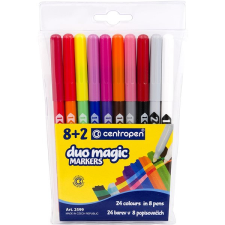 Centropen 10 darabos Duomagic készlet 2x újraszínezhető filc 2599 filctoll, marker