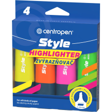 Centropen 6252 STYLE FLUO - 4 darabos kiszerelés (462520405) filctoll, marker