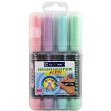 Centropen 8542/4 Highlighter Flexi Soft Szövegkiemelő tokban filctoll, marker