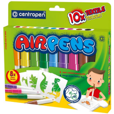 Centropen Air Pens 1539, fújós, textilre, 10 db a csomagban filctoll, marker