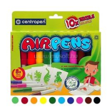 Centropen Filctoll fújós készlet AIRPENS 1539 Textile 10 klf. szín (CENTROPEN_42715) filctoll, marker