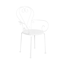 Century karfás szék, fehér kerti bútor