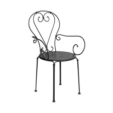 Century karfás szék, fekete kerti bútor