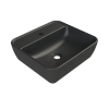  CeraStyle ONE - PULTRA ültethető - Top Counter - porcelán mosdó - - MATT FEKETE - 46 x 42 cm