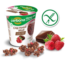 Cerbona gluténmentes csokoládés-málnás müzli 50g reform élelmiszer