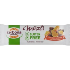 Cerbona Gluténmentes Műzliszelet 35g csokoládés-narancsos reform élelmiszer