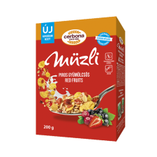 Cerbona piros gyümölcsös műzli 200 g alapvető élelmiszer