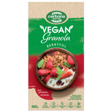 Cerbona Vegán piros-gyümölcsös granola müzli, cukor hozzáadása nélkül 300 g reform élelmiszer