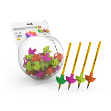 Ceruza markolat, fogássegítő, szilikon, smile, 72 db/display, Silka ceruza