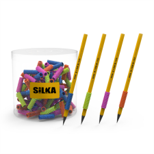  Ceruza markolat, spirál, szilikon, csillám, 72 db/display, Silka ceruza