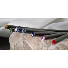 . Ceruza, rózsaszín kristállyal, 17,5cm, Crystals from SWAROVSKI®, fekete színes ceruza