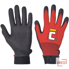 CERV JACDAW piros mártott nylon kesztyű