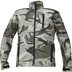 Cerva CRV Crambe Terepes Softshell Munkáskabát Terepmintás Szürke - 3XL