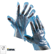 Cerva DUCK BLUE PE kesztyű 500 darab/doboz kék