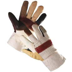 Cerva FIREFINCH Kombinált munkavédelmi kesztyű színes marha bútorbőr, melegen bélelt tenyér, kézfej és mandzsetta pamutból.