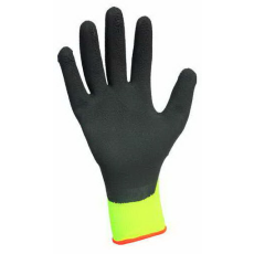 CERVA GROUP a. s. PALAWAN nylon latex mártott kesztyű (fekete/sárga, 8)