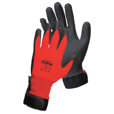 Cerva JACKDAW piros mártott nylon kesztyű (piros, 6) védőkesztyű