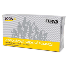 Cerva LOON latex kesztyű púderes 100 db (fehér, 7 -100 db)