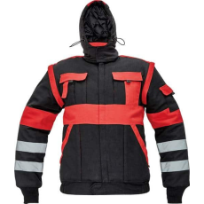 Cerva Max Winter RFLX Téli Munkáskabát Fekete/Piros - 62