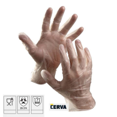 Cerva RAIL vinyl kesztyű élelmiszerhez