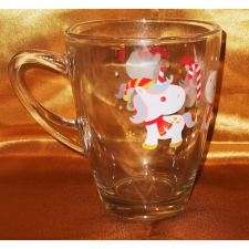 Cerve karácsonyi üveg bögre, unikornis-egyszarvú mintás, Xmas unicorn, 31 cl, 165312 bögrék, csészék