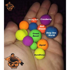 CFB FLUO POP UP 14mm bojli - 50g - Full Fruit - fluoreszkáló narancssárga csali