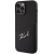 Cg mobile Apple iPhone 13 Pro Max, Műanyag hátlap védőtok + szilikon keret, bőrhatású hátlap, kártyatartóval, Karl Lagerfeld Saffiano Metal Signature Cardslot, fekete