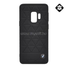 Cg mobile BMW HEXAGON műanyag telefonvédő (valódi bőr bevonat, háromszög) FEKETE (BMHCS9HEXBK) tok és táska