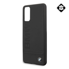 Cg mobile BMW SIGNATURE IMPRINT LOGO műanyag telefonvédő (valódi bőr bevonat) FEKETE [Samsung Galaxy S20 5G (SM-G981U)] (BMHCS62LLSB) tok és táska