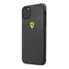 Cg mobile Ferrari Scuderia Apple iPhone 11 Pro Max műanyag telefonvédő (karbon minta) fekete