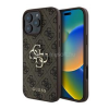 Cg mobile GUESS 4G BIG LOGO szilikon telefonvédő (ütésállóság, bőr hatású hátlap) SÖTÉTBARNA (GUHCP16L4GMGBR)