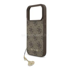 Cg mobile GUESS 4G CHARMS műanyag telefonvédő (textil hátlap, telefondísz) BARNA (GUHMP17LGF4GCW) tok és táska