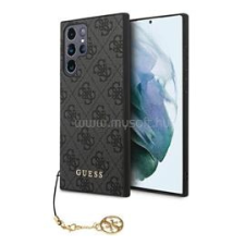 Cg mobile GUESS 4G CHARMS műanyag telefonvédő (textil hátlap, telefondísz) SÖTÉTSZÜRKE (GUHCS23LGF4GGR) tok és táska
