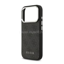 Cg mobile GUESS 4G MAGSAFE szilikon telefonvédő (ütésállóság, műanyag hátlap) FEKETE (GUHMP17LP4GSSMCK) tok és táska