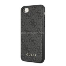 Cg mobile GUESS 4G METAL GOLD LOGO műanyag telefonvédő (textil hátlap) SÖTÉTSZÜRKE (GUHCI8G4GFGR) tok és táska