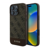 Cg mobile GUESS 4G STRIPE műanyag telefonvédő (textil hátlap) BARNA Apple iPhone 16 Pro Max