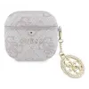 Cg mobile GUESS SCRIPT CHARMS szilikon tok (textil minta, telefondísz) RÓZSASZÍN Apple AirPods 4 (GUA4P4E4CDP)