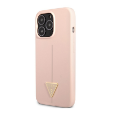 Cg mobile Guess triangle szilikon telefonvéd&#337; (mikrofiber plüss bels&#337;, matt, kameravéd&#337;) rózsaszín guhcp13lsltgp mobiltelefon kellék