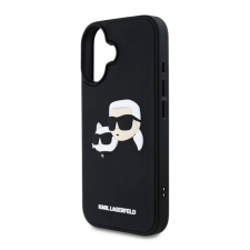 Cg mobile KARL LAGERFELD 3D RUBBER DOUBLE HEADS szilikon telefonvédő (ütésállóság. 3D) FEKETE tok és táska